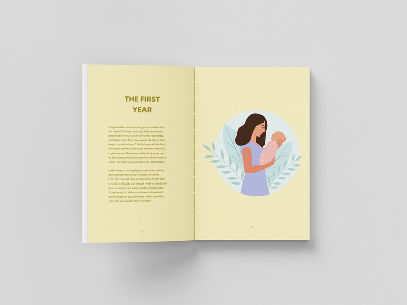 First year milestones page inside the personalized Baby Life Book