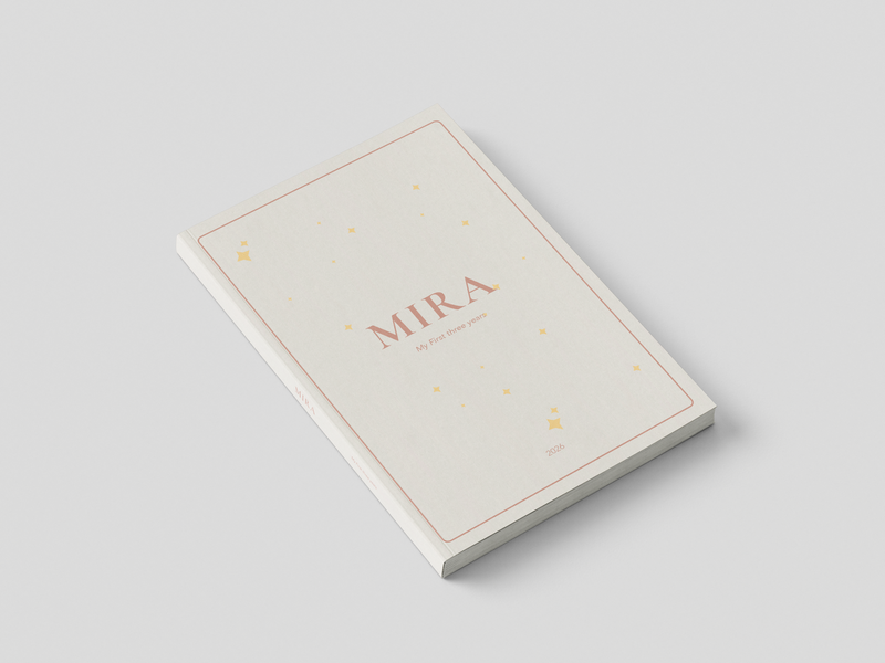 Mira's personalized Baby Life Book cover