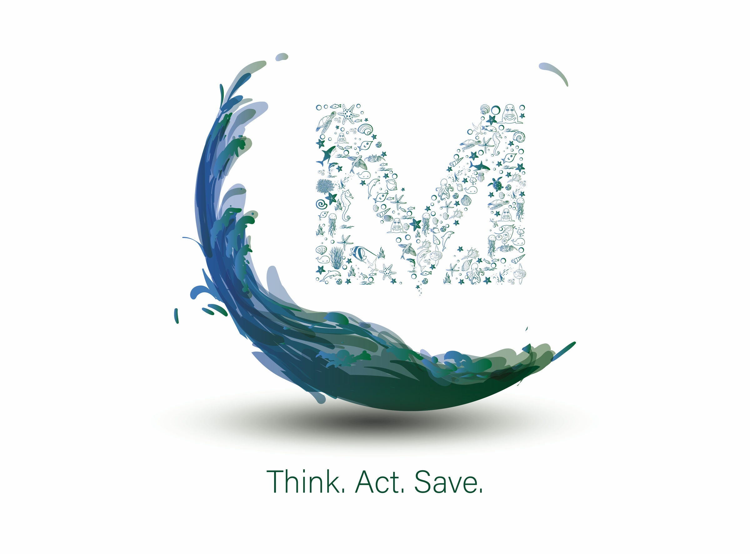 The Go Green M mark at large scale