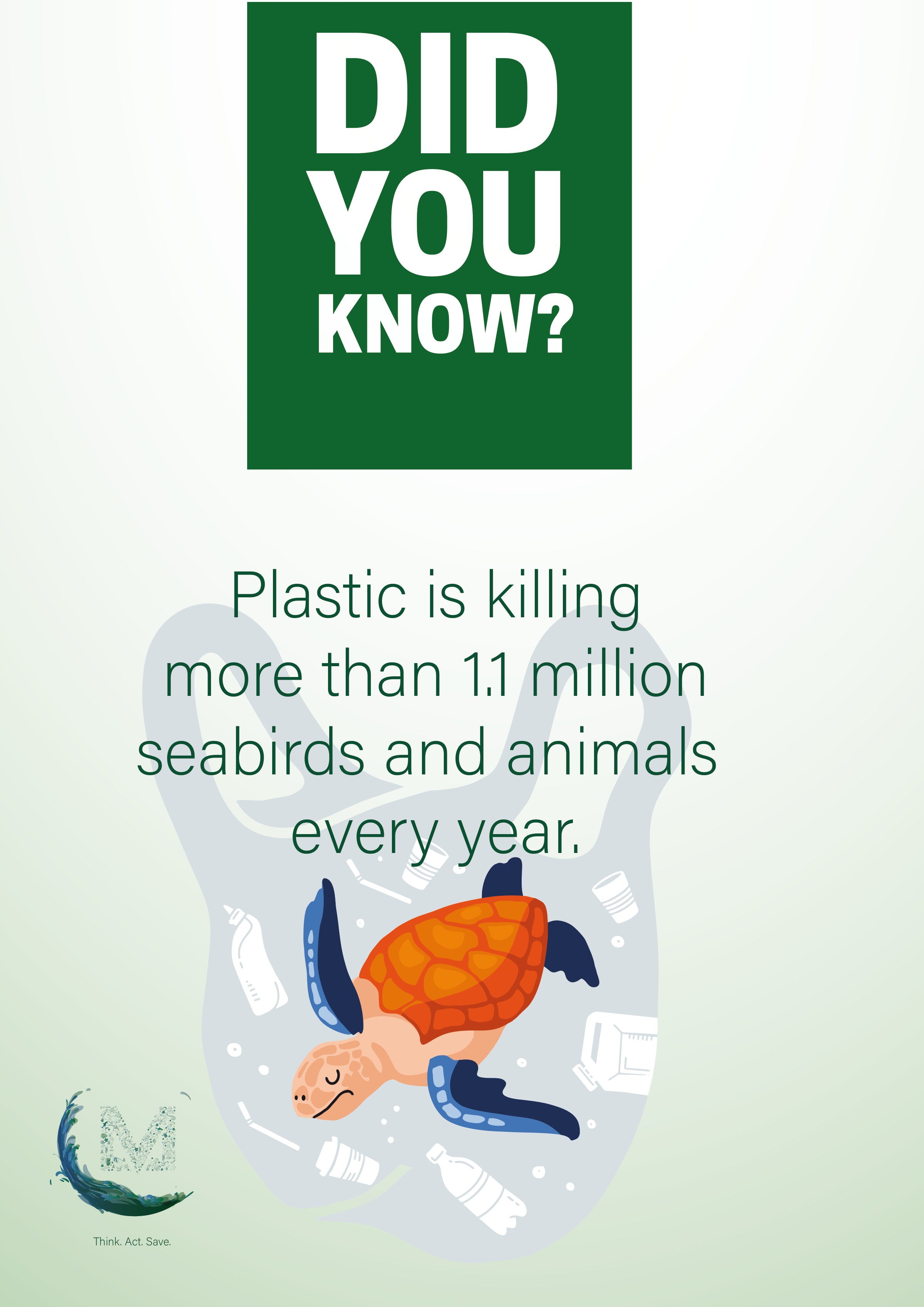 Did You Know poster, seabird and marine animal statistic